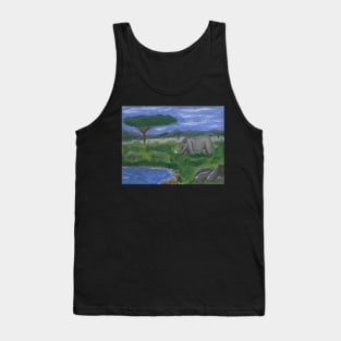 Rhinoceros of the Savanna Tank Top